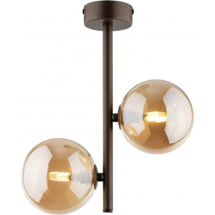 Lampa sufitowa 2 szklane kule Estera Brown 27cm bursztynowy / brąz TK Lighting