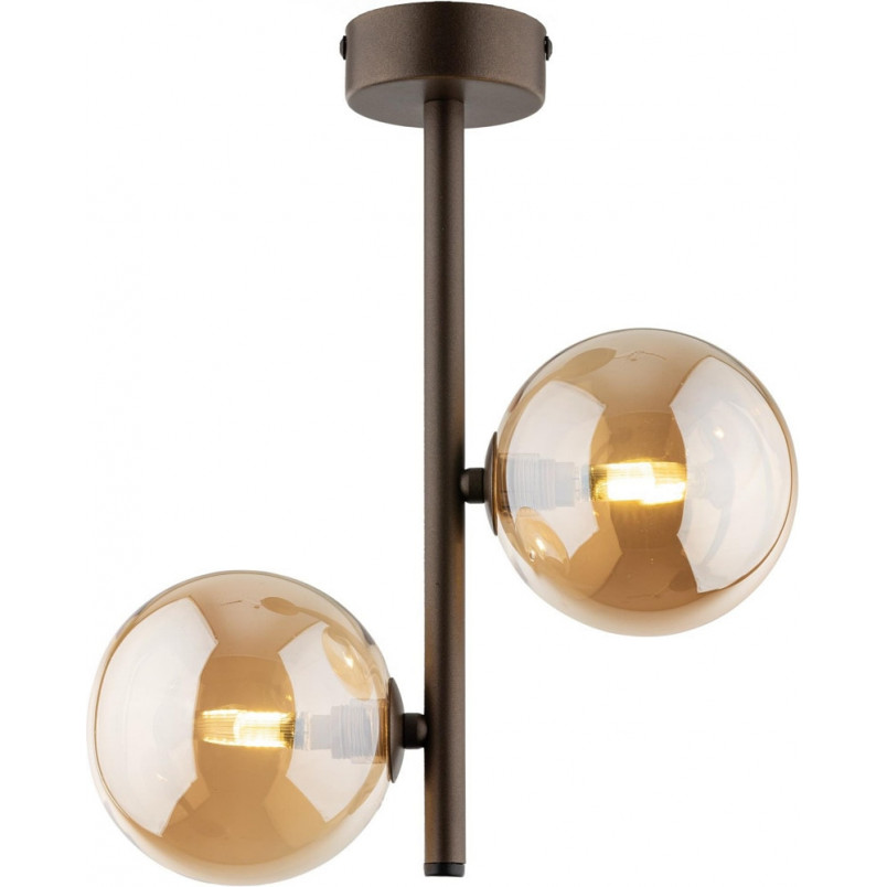 Lampa sufitowa Estera - 2 szkła, bursztyn | TK Lighting