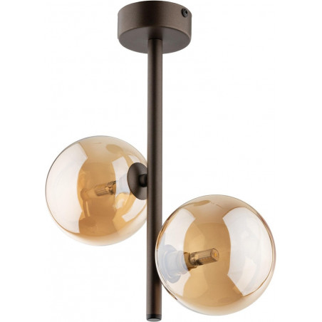 Lampa sufitowa Estera - 2 szkła, bursztyn | TK Lighting