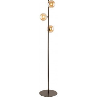 Lampa podłogowa 3 szklane kule Estera Brown bursztynowy / brąz TK Lighting