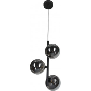 Lampa wisząca 3 szklane kule Estera 23cm grafit / czarny TK Lighting