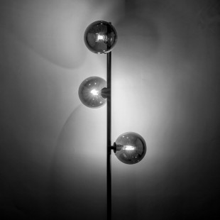 Lampa podłogowa Estera - 3 szklane kule, TK Lighting | Grafit/Czarny