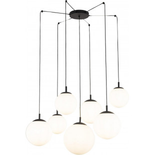 Lampa wisząca 7 szklanych kul Esme 180cm biała TK Lighting
