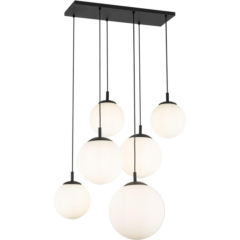 Lampa wisząca Esme | 6 szklanych kul, biała | TK Lighting