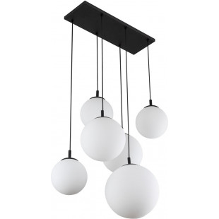 Lampa wisząca Esme | 6 szklanych kul, biała | TK Lighting
