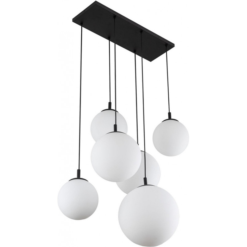 Lampa wisząca Esme | 6 szklanych kul, biała | TK Lighting