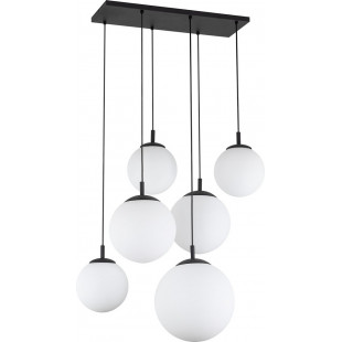 Lampa wisząca Esme | 6 szklanych kul, biała | TK Lighting