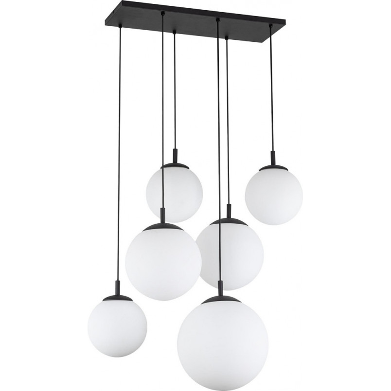 Lampa wisząca Esme | 6 szklanych kul, biała | TK Lighting