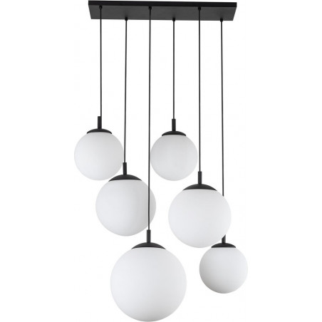 Lampa wisząca Esme | 6 szklanych kul, biała | TK Lighting