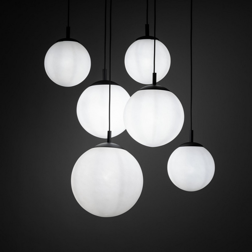 Lampa wisząca Esme | 6 szklanych kul, biała | TK Lighting