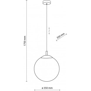 Lampa wisząca Esme - szklana kula biała | TK Lighting