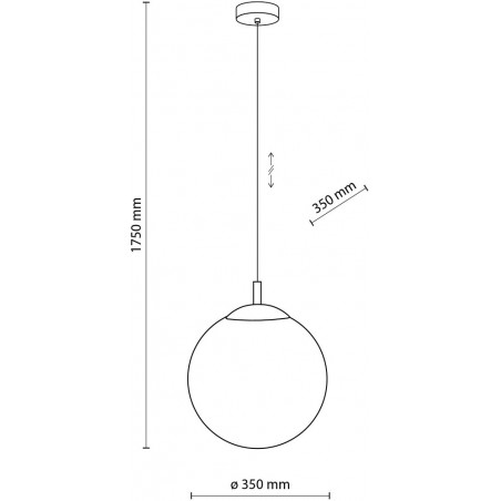 Lampa wisząca Esme - szklana kula biała | TK Lighting