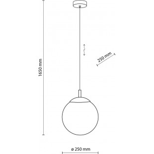 Lampa Wisząca Esme - Szklana Kula 25cm | TK Lighting