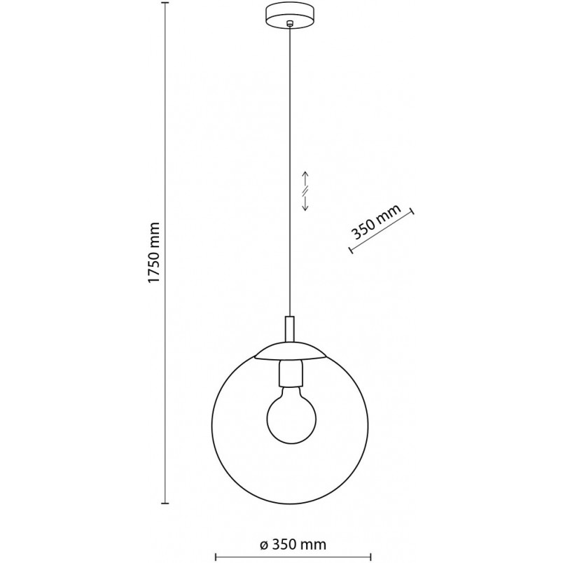 Lampa wisząca szklana Esme | TK Lighting - 35cm