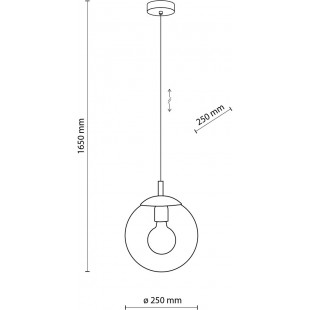 Lampa wisząca Esme - szklana kula 25cm | TK Lighting