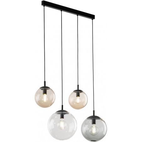 Lampa wisząca Esme - 4 kule szklane, kolorowa - TK Lighting