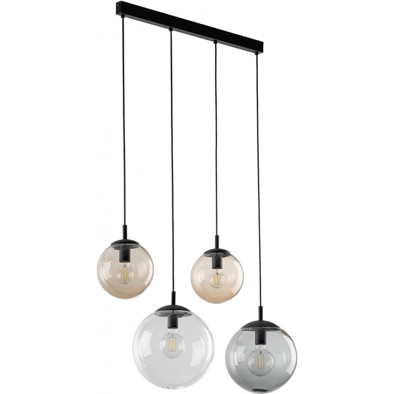 Lampa wisząca Esme - 4 kule szklane, kolorowa - TK Lighting