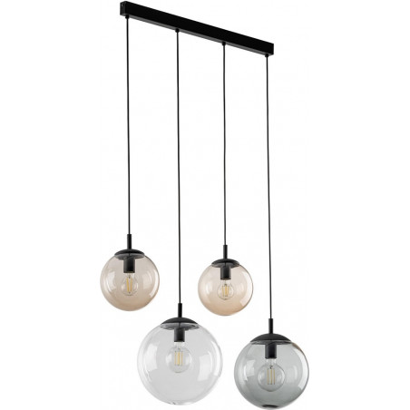 Lampa wisząca Esme - 4 kule szklane, kolorowa - TK Lighting