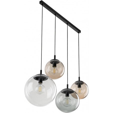 Lampa wisząca Esme - 4 kule szklane, kolorowa - TK Lighting