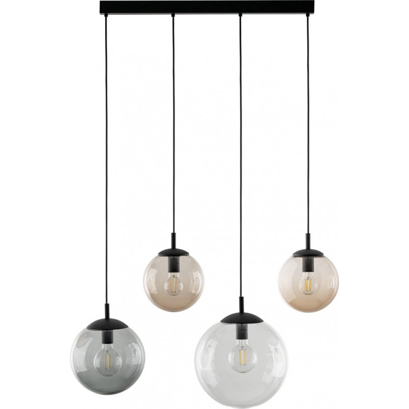 Lampa wisząca Esme - 4 kule szklane, kolorowa - TK Lighting