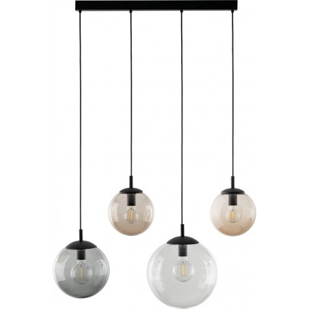 Lampa wisząca Esme - 4 kule szklane, kolorowa - TK Lighting