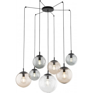 Lampa wisząca 7 szklanych kul Esme 180cm multikolor TK Lighting