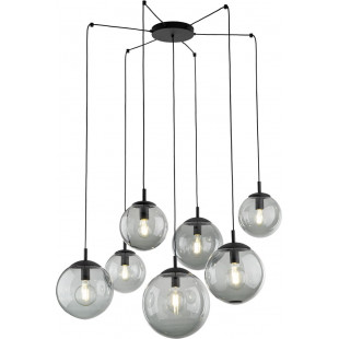 Lampa wisząca 7 szklanych kul Esme 180cm grafitowa TK Lighting