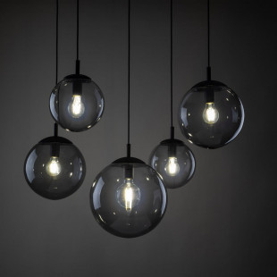 Lampa wisząca Esme | 5 szklanych kul, loft, TK Lighting