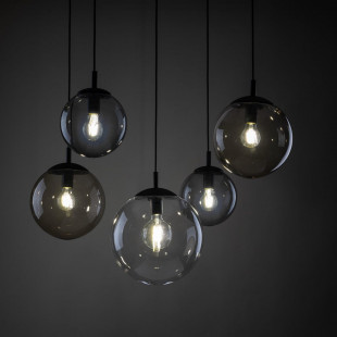 Lampa wisząca Esme | 5 szklanych kul, loft, TK Lighting
