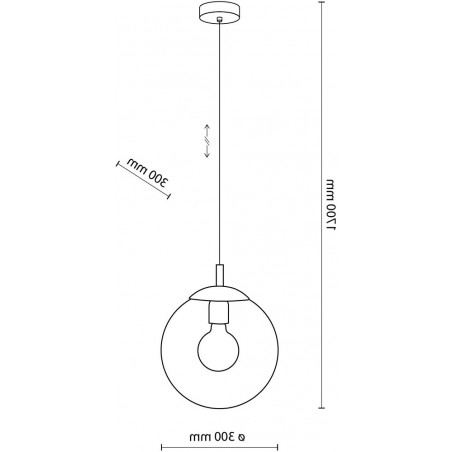 Lampa wisząca szklana Esme | TK Lighting - Retro design