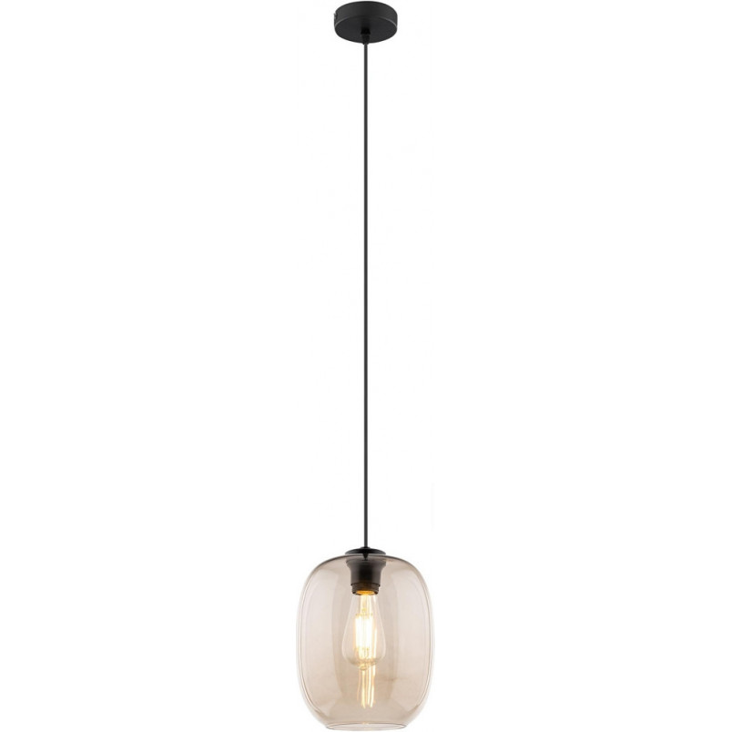 Lampa wisząca szklana Elio | Bursztynowa, 20cm | TK Lighting