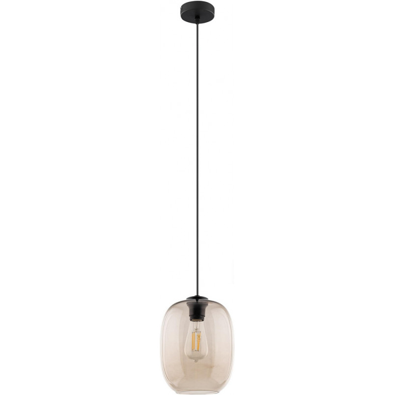 Lampa wisząca szklana Elio | Bursztynowa, 20cm | TK Lighting