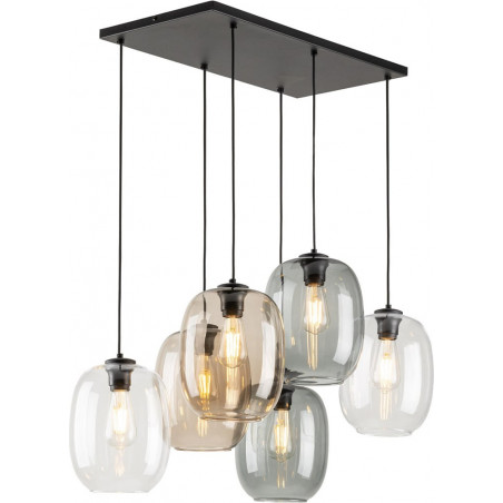 Lampa wisząca szklana Elio VI | 6 punktów, multikolor | TK Lighting