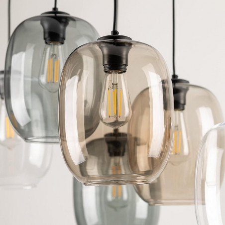 Lampa wisząca szklana Elio VI | 6 punktów, multikolor | TK Lighting