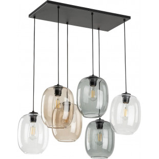 Lampa wisząca szklana Elio VI | 6 punktów, multikolor | TK Lighting