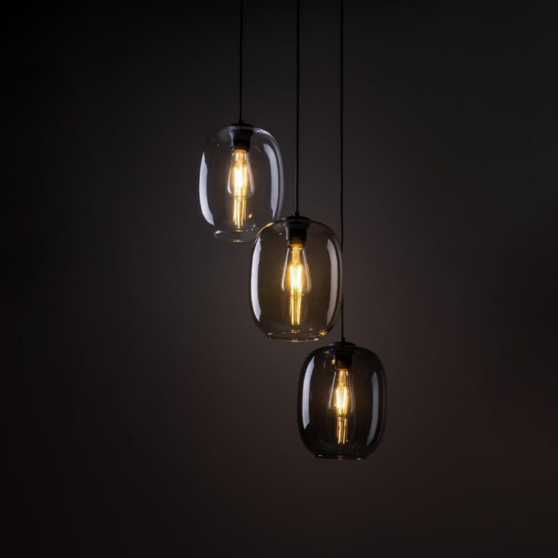 Lampa wisząca Elio III - kolorowa, szklana, 3 punkty | TK Lighting
