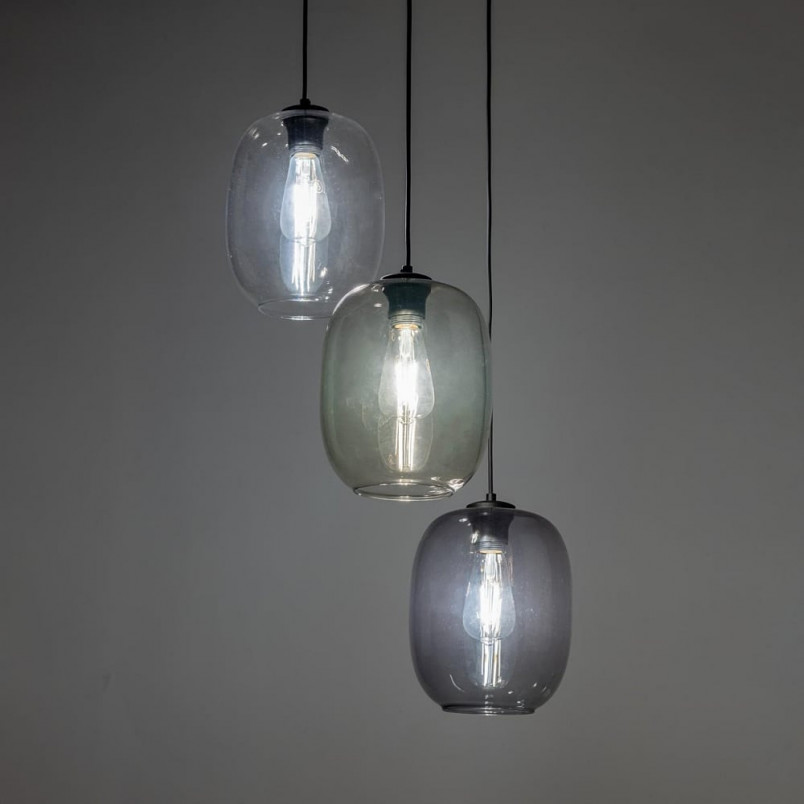 Lampa wisząca Elio III - kolorowa, szklana, 3 punkty | TK Lighting