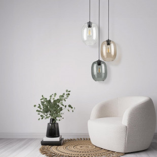 Lampa wisząca Elio III - kolorowa, szklana, 3 punkty | TK Lighting