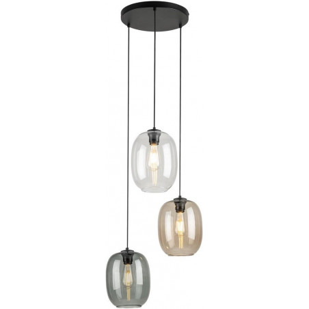 Lampa wisząca Elio III - kolorowa, szklana, 3 punkty | TK Lighting
