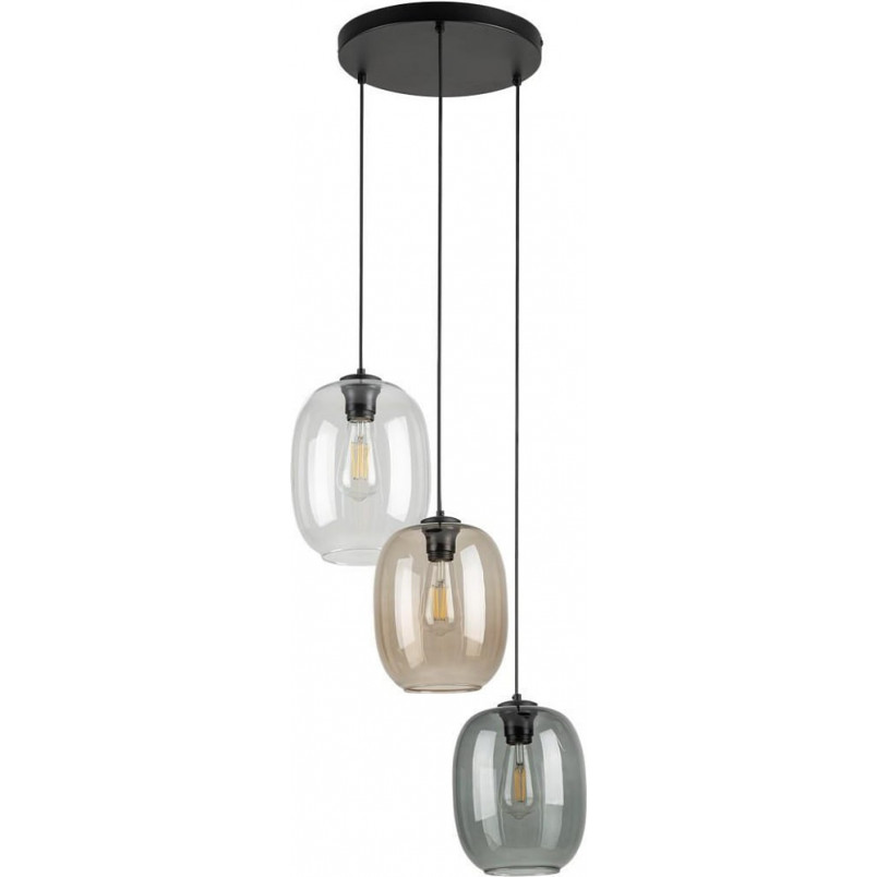 Lampa wisząca Elio III - kolorowa, szklana, 3 punkty | TK Lighting