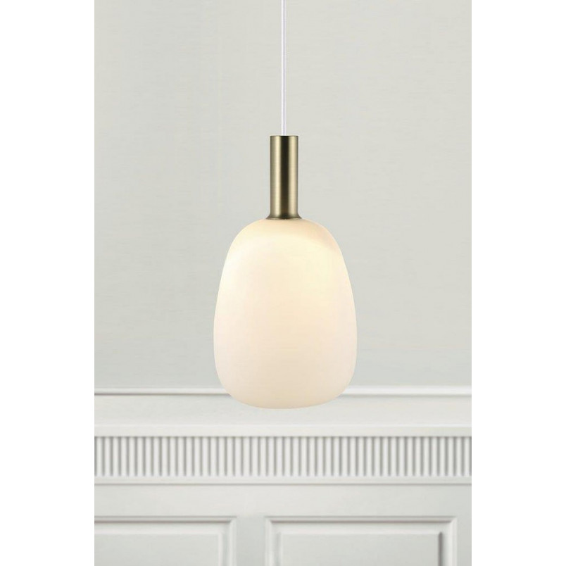Lampa wisząca Alton - Nordlux | Szkło opal, mosiądz