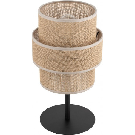Lampka nocna boho Calisto juta/czarny TK Lighting | Stwórz przytulny klimat