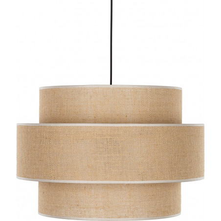 Lampa wisząca boho Calisto III | Juta, czarny | TK Lighting