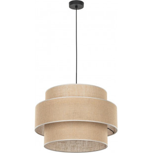 Lampa wisząca boho Calisto III | Juta, czarny | TK Lighting