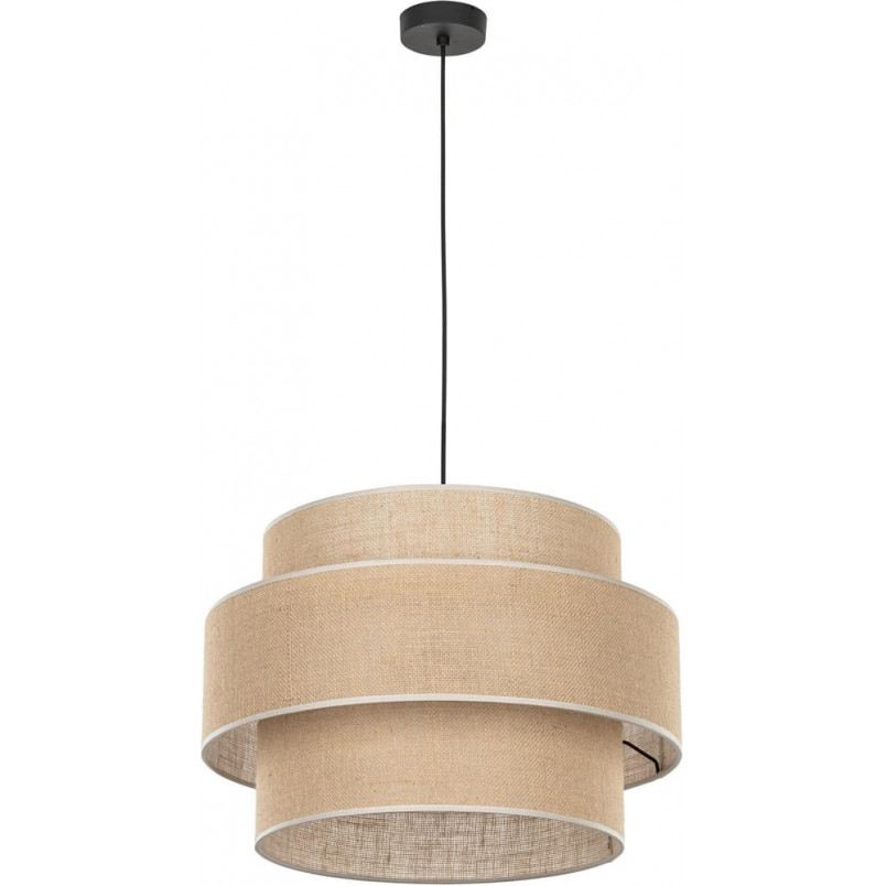 Lampa wisząca boho Calisto III | Juta, czarny | TK Lighting