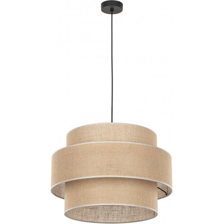 Lampa wisząca boho Calisto III | Juta, czarny | TK Lighting