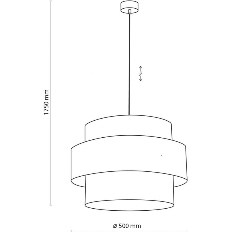 Lampa wisząca boho Calisto III | Juta, czarny | TK Lighting