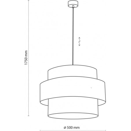 Lampa wisząca boho Calisto III | Juta, czarny | TK Lighting