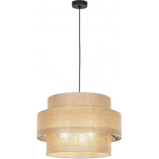 Lampa wisząca boho Calisto III | Juta, czarny | TK Lighting