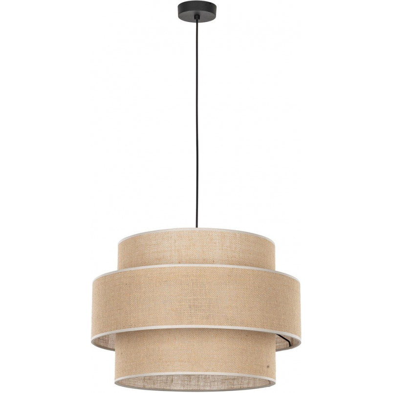 Lampa wisząca boho Calisto | Juta, czarny | TK Lighting